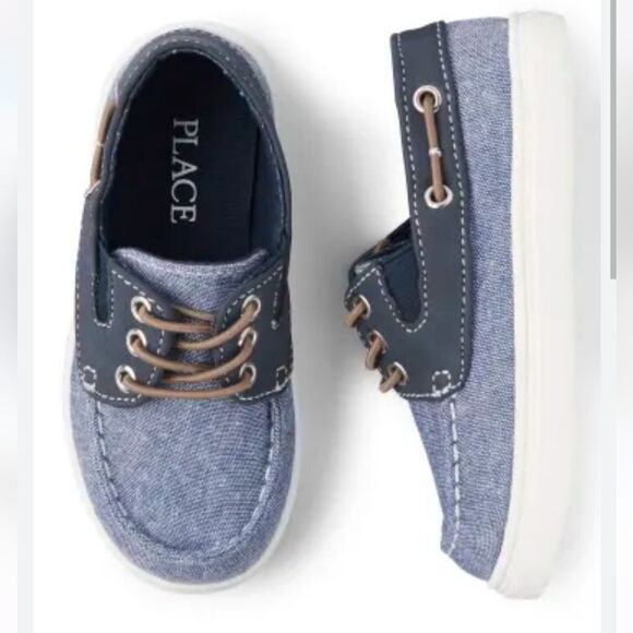 The Children’s PlaceToddler Boys Chambray Boat Shoes - Navy toddler size… - Picture 1 of 8